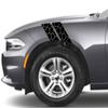 Clausen's World Rock Fender Hash Mark Bars Vinyl Racing Stripes Graphic Decals 4" (Fits Dodge Charger) Driver Side - Pink view 1