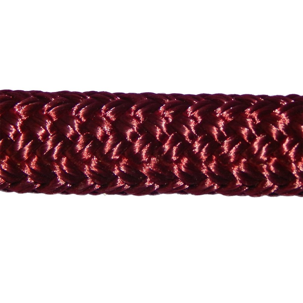 CBKnot 9/16" Premium Double Braid Polyester Rope 9,500 lb Tensile Strength, Marine, Sailing, Boating, Rigging, Equestrian and More (9/16" x 100 ft. Hank, Burgundy)