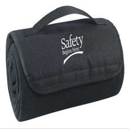 Blanket, Safety Begins Here, 48x53in, Black