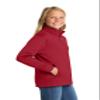 SPORT-TEK Youth Sport-Wick Fleece Full Zip Jacket, Deep Red, XS view 2