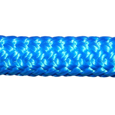 CBKnot 9/16" Premium Double Braid Polyester Rope 9,500 lb Tensile Strength, Marine, Sailing, Boating, Rigging, Equestrian and More (9/16" x 100 ft. Hank, Blue)