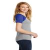 District Juniors Mesh Sleeve V-Neck Tee. DT276 view 2