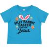 inktastic Silly Rabbit Easter is for Jesus with Bunny Head and Easter Eggs Toddler T-Shirt 3T Turquoise 2908c view 1