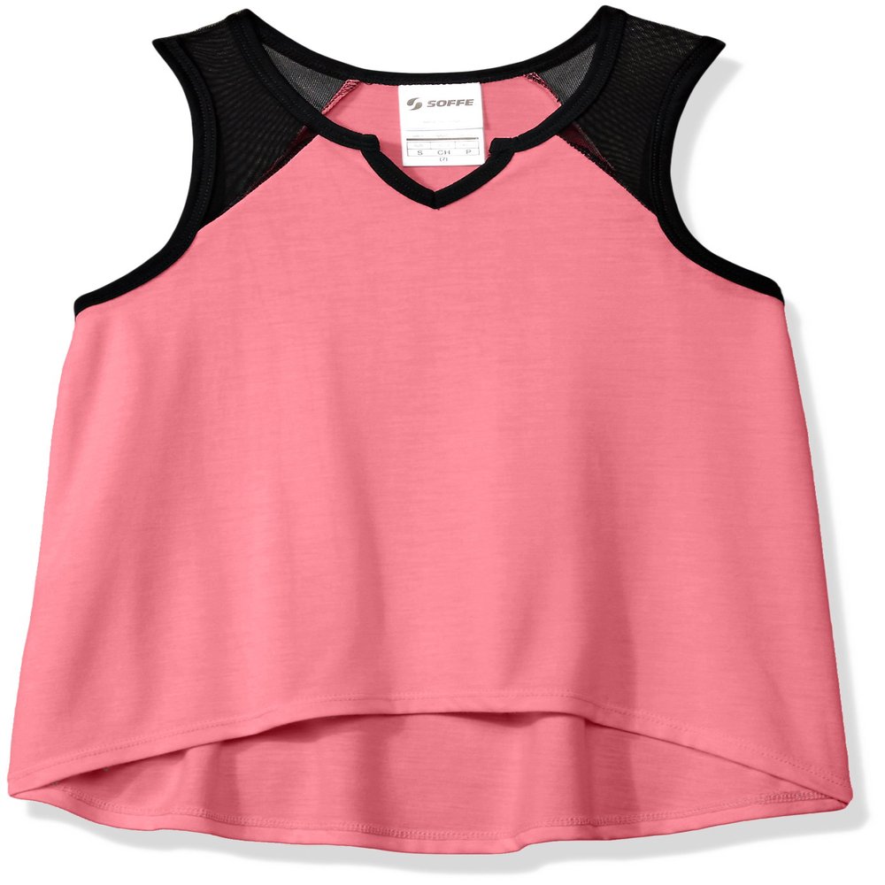Soffe Little Girls Skinny Muscle Up, Shocking Pink, M