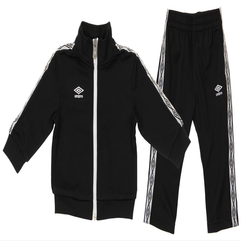 Umbro Infants Boys Double Diamond Track Set Black/White Size 24M