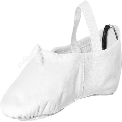 Leo Girls Ballet Russe Dance Shoe, White, 7.5 Toddler