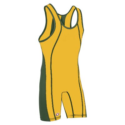 Brute Maverick Wrestling Singlet - Custom Color -:ATH Gold/Hunter - YS