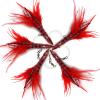 5pcs Fish WOW! 6" Fishing Tuna Clone Feather Rig 6 inch Trolling 3oz Bullet Weighted Head Lure - Red White