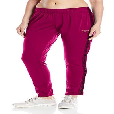 Umbro Women's Double Diamond Pants, Maroon/Black, Medium