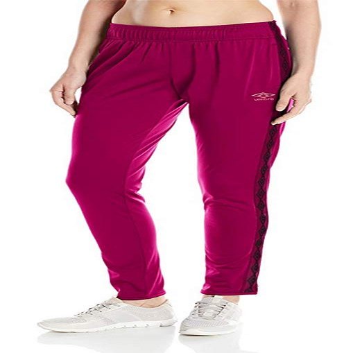Umbro Women's Double Diamond Pants, Maroon/Black, Medium