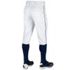 CHAMPRO boys Pipe Triple Crown Polyester Knicker with Braid, White, Navy Pipe, Large US view 2