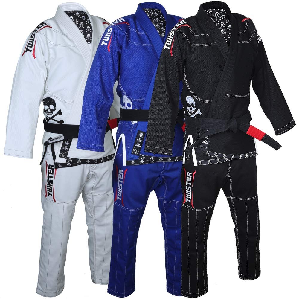 Twister Progress 5.0 Brazilian Jiu Jitsu Gi | BJJ Gi | Lightweight Preshrunk Pearl Weave | With Pants and Jacket 475gram (BLUE, A1)