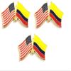 3 Colombia USA Friendship Flag Lapel Pins Pack of 3 Colombian & American Double Flag Pin Badge view 1