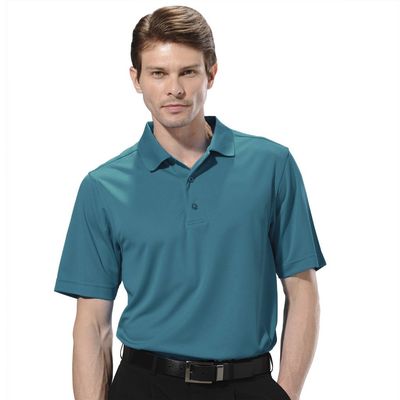 Monterey Club Men's Light Weight Pique Solid Polo Shirt #1070 (Algiers Blue, 4X-Large)