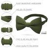 Bow Tie House Men's Classic Pre-Tied Bow Tie Formal Solid Tuxedo (Large, Asparagus) view 2