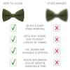 Bow Tie House Men's Classic Pre-Tied Bow Tie Formal Solid Tuxedo (Large, Asparagus) view 3