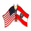 3 Austria Eagle USA Friendship Flag Lapel Pins Pack of 3 Austrian & American Double Flag Pin Badge view 2