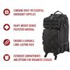 Rothco Trauma Kit Backpack - Includes Over 190 Emergency Survival Items for Any Situation - Black view 2