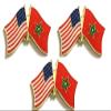 3 Morocco USA Friendship Flag Lapel Pins Pack of 3 Moroccan & American Double Flag Pin Badge view 1