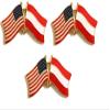 3 Austria USA Friendship Flag Lapel Pins Pack of 3 Austrian & American Double Flag Pin Badge view 1