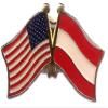 3 Austria USA Friendship Flag Lapel Pins Pack of 3 Austrian & American Double Flag Pin Badge view 2