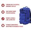 Rothco Trauma Kit Backpack - Includes Over 190 Emergency Survival Items for Any Situation - Blue view 2