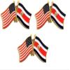 3 Costa Rica USA Friendship Flag Lapel Pins Pack of 3 Costa Rican & American Double Flag Pin Badge view 1