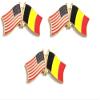 3 Belgium USA Friendship Flag Lapel Pins Pack of 3 Belgium & American Double Flag Pin Badge view 1