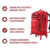 Rothco Trauma Kit Backpack - Includes Over 190 Emergency Survival Items for Any Situation - Red view 3