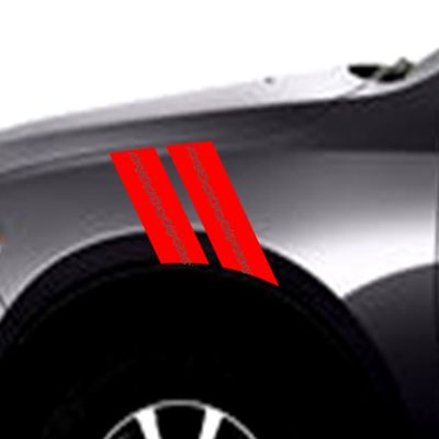 Barb Wire Fender Hash Mark Bars Vinyl Racing Stripes Graphic Decals 4" (Fits Dodge Durango) Driver Side - Yellow
