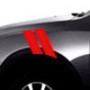 Barb Wire Fender Hash Mark Bars Vinyl Racing Stripes Graphic Decals 4" (Fits Dodge Durango) Driver Side - Yellow view 1