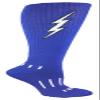 MOXY Socks Insane Bolt Knee High Soccer Socks  Blue Sports Socks with White Lightning Bolt for Men & Women - Durable, Comfortable Athletic Socks for Training, Games & Gym view 1