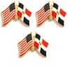 3 Dominican Republic USA Friendship Flag Lapel Pins Pack of 3 Dominican & American Double Flag Pin Badge view 1