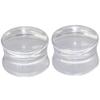 14mm 9/16" Transparent Acrylic Ear Tunnel Stretcher Double Flared Earlobe Saddle Plug Gauge view 1
