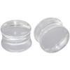 14mm 9/16" Transparent Acrylic Ear Tunnel Stretcher Double Flared Earlobe Saddle Plug Gauge view 2