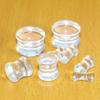 14mm 9/16" Transparent Acrylic Ear Tunnel Stretcher Double Flared Earlobe Saddle Plug Gauge view 4