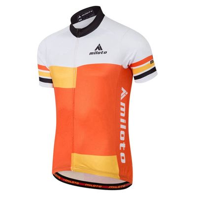 Uriah Men's Cycling Jersey Short Sleeve Reflective Orange Style Size 5XL(CN)