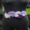 nania maternity pregnancy sash for Mon to be baby shower sash flower sash (Purple) view 4