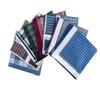 Assorted Men's Cotton Pocket Square Plaid Small Handkerchiefs Soft Hankies 3Pieces view 1