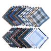 Assorted Men's Cotton Pocket Square Plaid Small Handkerchiefs Soft Hankies 3Pieces view 3