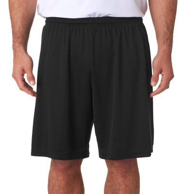 A4 Sportswear Black Adult 2X 9 Performance Shorts Moisture Wicking All Season UPF 30+/No Pockets