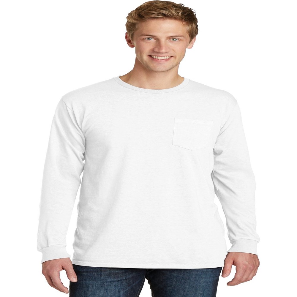 Port & Company Long Sleeve Pocket Tee