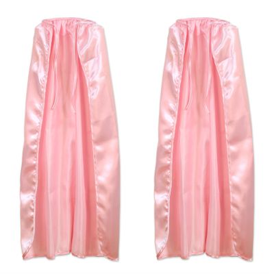 Beistle 2-Piece Fabric Capes in Pink, Halloween Costume Accessory, Dress Up Party Supplies for Fantasy Magic Themed Event, Renaissance Fair, 30"