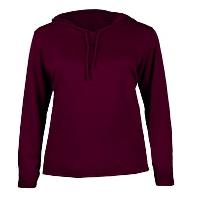 Badger Sport Ladies Maroon Long Sleeve XS Hoodie Tee
