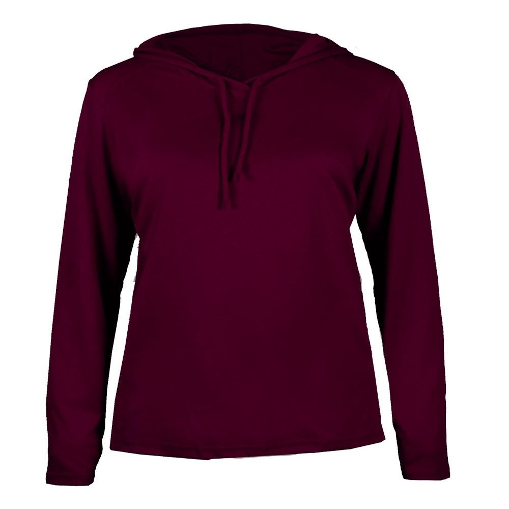Badger Sport Ladies Maroon Long Sleeve XS Hoodie Tee