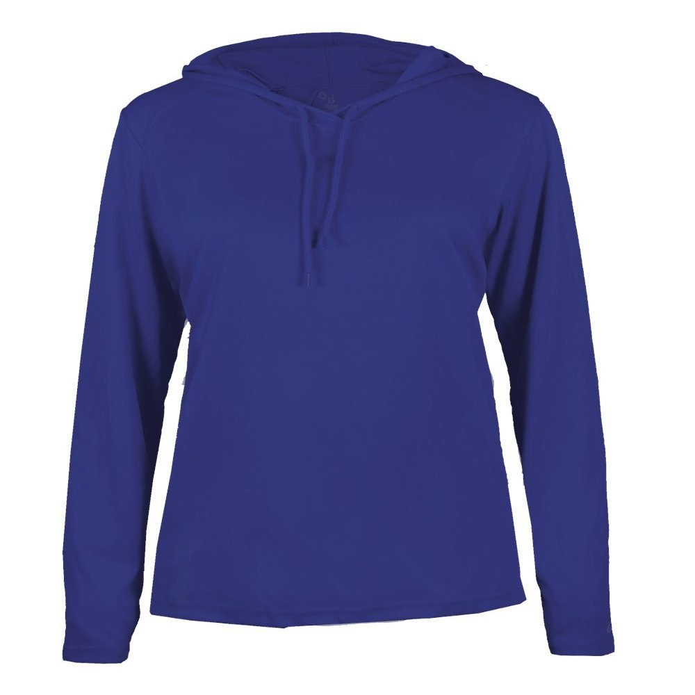 Badger Sport Ladies Royal Long Sleeve XS Hoodie Tee