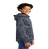 SPORT-TEK Youth Sport-Wick CamoHex Fleece Hooded Pullover | Lightweight Hooded Sweatshirt for Kids, Athletic Youth Hoodie Dark Smoke Grey view 2