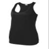 SPORT-TEK Women's PosiCharge Competitor Racerback Tank | Summer Workout Top, Athletic Fit Clothing for Gym & Running Black view 3