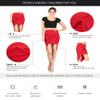 Simlu Womens Drape up Stretchy Asymmetrical High Low Short Mini Bodycon Pencil Skirt Royal Blue XX-Large view 2