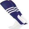 TCK Striped Baseball Stirrups Pattern B (Navy/White, Large) view 1
